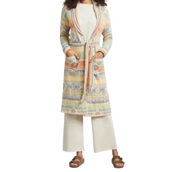 NWT Faherty Paloma Duster Sweater in Morning Star size small